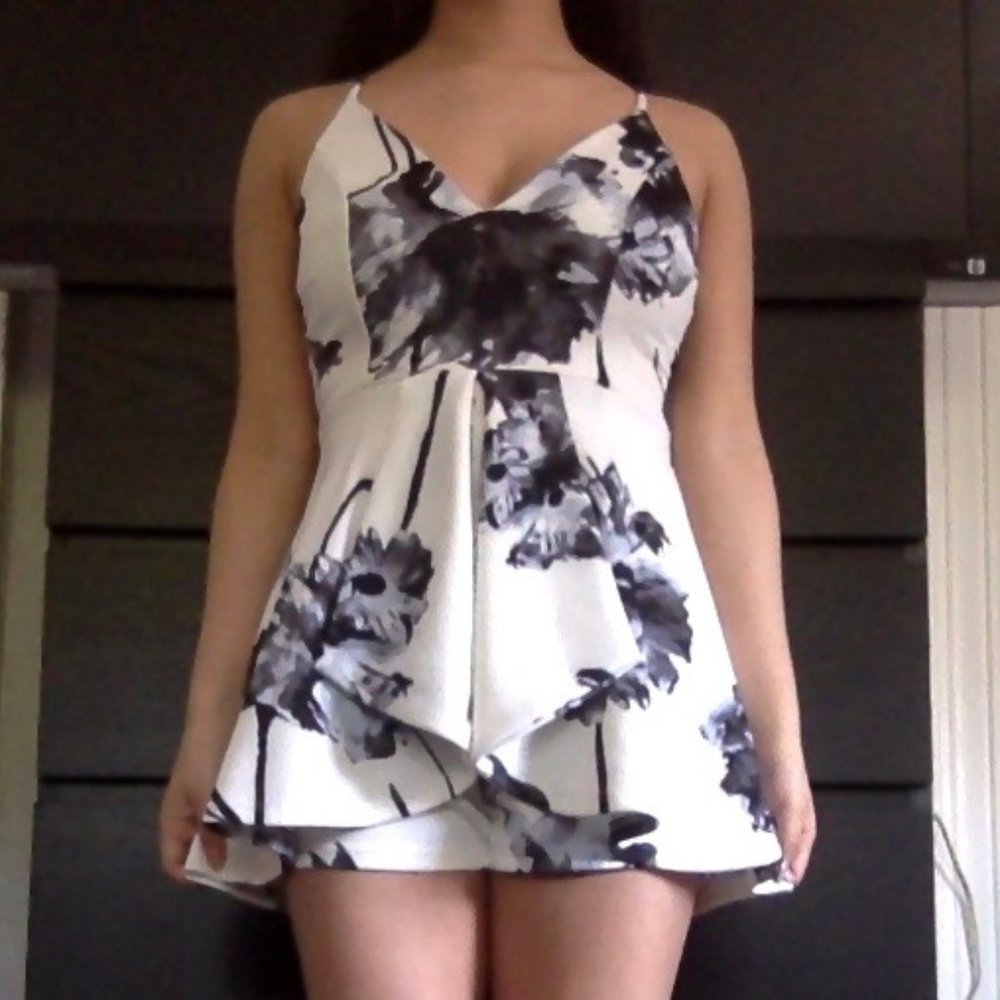 White Floral Romper/Dress